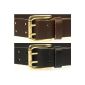 Belt Designs - quality men's leather belt double point - Solid Brass Buckle - Made in the UK (Clothing)