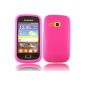 Silicone Cover Case Skin for Samsung Galaxy Mini 2 S6500 / Pink (Electronics)