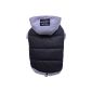 Doggydolly W109 dog jacket Water repellent hooded, black / gray, winter coat / winter jacket, size: L (Misc.)