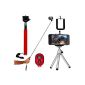 XCSOURCE® 4in1 accessoir Set for Rose Selfie Manfrotto Tripod + + support + Remote For iPhone 4 4S 5 5S 5C;  Samsung Galaxy S5 i9600 / i9500 S4 / S3 i9300 / i9100 S2 / Note 2 3;  Nexus 4 5;  HTC DC495 (Electronics)