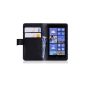 Donzo Wallet Structure Case for Nokia Lumia 820 with credit card slots and Stand Function Black (Accessories)