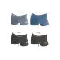 Men's Fashion Men's Boxer Shorts Lounge Remixx MBOX105a, 4 or 8 pack black with color accents, microfibre m.  Elastane (Textiles)