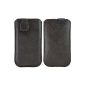 ZTE Grand S Flex / Q Maxi Blade shell brown bag synthetic leather pouch (Wireless Phone Accessory)
