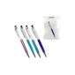 The Blingbling 4 x Stylus Touch Stylus Ballpoint Pen Universal Touch Writing Pen with Rhinestones The Touchscreen Stylus for Tablets and Smartphones phone (iPhone 5 4 4S, iPad 1 2 3 4 mini, Samsung Galaxy Tab, Samsung Galaxy S4 i9500, Samsung Note 2 N7100, Samsung galaxy S3 i9300, i9100 S2, S5830, i9000, Motorola, LG, HTC One X, TC X920e (Butterfly), Nokia Lumia 920 928 520 720? Sony L36h (Xperia SP Z L), L Blackberry Z10 ( lilac / green / blue / purple) (Electronics)
