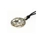 Wiccan Tree Druids tin pendant black cord adjustable collar.  STYLE A (Jewelry)
