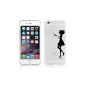 JAMMYLIZARD | soft shell transparent silicone with stylish design for iPhone 6, 4.7-inch screen, Kiss apple (Wireless Phone Accessory)
