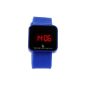 Unisex Colorful Touch Screen LED Digital Date and Time Wristwatch Dark Blue (Watch)