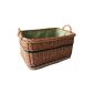 Large wicker basket wooden basket