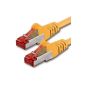 1aTTack.de network patch cable CAT 6 SSTP PIMF double shielded with 2 RJ45 50 m - yellow (Accessory)