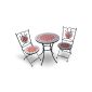 High quality & Stable mosaic garden furniture set table and 2 chairs in terracotta (garden products)
