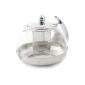 Stainless steel teapot with tea strainer 1.2 liters glass glass teapot tea (household goods)
