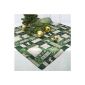 Lotuseffekt Tablecloth - Christmas tablecloth with stain protection - Liquids just roll off - Mitteldecke 80x80 - series in a total of 4 sizes - table runners and tablecloths - autumn, winter, Christmas, Christmas - Color: Green