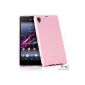 TheBlingZ.® TPU Silicone Skin Case Cover Case Sony Xperia Z1 - Silicone Case Cover Protector Case - Pink
