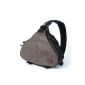 Good quality Triangle backpack / shoulder bag waterproof shockproof anti heat + humidity + anti for Digital SLR Canon and Nikon accessories -Attention: The color is Brown !!  (Electronic devices)