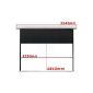 Cablematic - Motorized Projection Screen 3220x1810mm white wall DisplayMATIC 4:09 p.m. (Electronics)