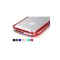 Mulbess Double-Color Aluminum Bumper For Apple iPhone 5 / 5S - Red - I version (Electronics)