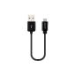 deleyCON 0.15m micro USB to USB cable / sync cable / charging cable / data cable - black - microUSB B Male to USB A Male to Samsung Galaxy / Sony Xperia / Nokia Lumia / LG etc. (Personal Computers)