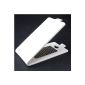 MegaTek® flap Flip Cover Case Protective Cover Leather Wallet Case Cover For Cubot GT72 Smartphone (White)