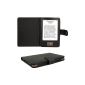 kwmobile® Noble Book Style Faux Leather Case for Tolino Shine in Black (Wireless Phone Accessory)