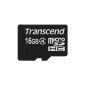 Transcend 16GB microSDHC Class 4 Memory Card with adapter TS16GUSDC4 (Personal Computers)