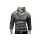 Merish knit pullover sweater shawl collar cardigan hoodie Slim Fit Men 516 (Textiles)