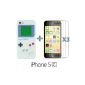Obidi - 3D Gameboy Silicone Case / Cover for Apple iPhone 5C - White with 3 Protective Film (Wireless Phone Accessory)