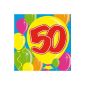 20pcs.  Napkins number 50 birthday anniversary (Personal Care)