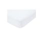 Pinzon 'Everyday' fitted sheet 100% cotton, white, 100 x 200 x 20 cm (household goods)
