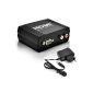 Swees® HDMI converter to VGA Converter digital to analog converter with red / white RCA Audio Adapter Video Projector PC Notebook and much more.  - 1080P, 1: 1, DAC + Power Supply (Electronics)