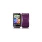 Accessory Master- Purple Gel Skin Case Cover with Screen Protector For HTC Desire S (Electronics)