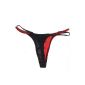 Men's T Back stretch bag Thong Underwear G-string - red and black (Personal Care)