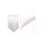 gadzo® Ties Set Handkerchief + 8.5 cm uni striped tie 100% silk selection (Textiles)