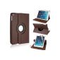 G4GADGET leather protective case for Apple iPad / 2/3/4 / mini / Air Support vertical and horizontal rotation 360 ° Ipad 2 / Ipad 3 / Ipad 4 brown (Electronics)
