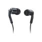 Philips SHE9700 In-ear headphones with excellent sound reproduction, Split cable and carrying case, black (Electronics)