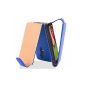 Cadorabo ®!  PU Leather Pattern Protective Flip Style for LG G2 in blue (Electronics)