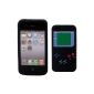 GAMEBOY PRINT Silicone Skin Case Cover for iPhone 4 in BLACK (Wireless Phone Accessory)