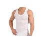 5-pack Tank Top white - Men's undershirt rib (smooth) - Sports Jacket - 100% combed cotton - Highest Standard - Preshrunk - original CELODORO Exclusive (Textiles)