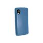 iGadgitz Blue Durable Crystal Gel TPU Skin Case Cover Protection Case Cover for LG Google Nexus 5 LG-D820 LG-D821 4G LTE 16 / 32GB Android Smartphone + Screen Protector (Wireless Phone Accessory)