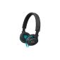 Sony monitor headphones MDRZX600L (40mm) Black / Blue (Electronics)