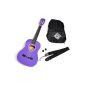 Ts-Ideen 5259 Acoustic guitar / classical Pocket / plectrum / string / belt Children Size 1/2 Rosette heart shaped Purple (Electronics)