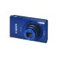 Canon IXUS 240 HS Digital Camera (16.1 megapixels, 5x opt. Zoom, 8.1 cm (3.2 inches) touch screen, WiFi, Full HD) Blue (Electronics)