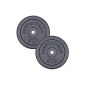 ScSPORTS weight plates 2 x 5 kg 10 kg, 30/31 mm hole diameter for barbell bars with 30 mm diameter (equipment)