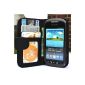 youcase - Samsung Galaxy Xcover S7710 2 Leather Flip Case Cover Black Wallet wallet debit card Klapptasche (Electronics)