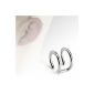 Ear Fake Piercing double ring made of surgical steel (jewelry)