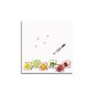 Euro Graphics MB-DT6105 memo board, magnetic and chalkboard glass, with motif, including pen and magnets, Delicate Fruits, 50 x 50 cm, white (Misc.)