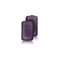 Decoration Slim Case Purple Case for Samsung I8190 Galaxy S3 mini mobile phone pocket Leather Case Case Protection Mobile Leather Case Holster Protective Case (Electronics)