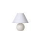Lucide 14550/81/31 Kaddy White Ceramic Table Lamp + Cotton (Kitchen)