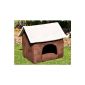 Dog House / split leather imitation cat brown / gray 60 x 56 cm (Miscellaneous)