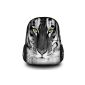 Luxburg ® Stylish backpack school, sports, travel - White Tiger (Luggage)