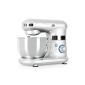 Klarstein Serena Argentea - Food processor, blender, mixer 600W (4.3L bowl, 6 speed, splashproof) - Silver (Kitchen)